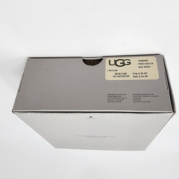 UGG Australia Boots Toddler 02/03 6-12 Months Keelan Pink Azalea Suede Sheepskin - Picture 11 of 11